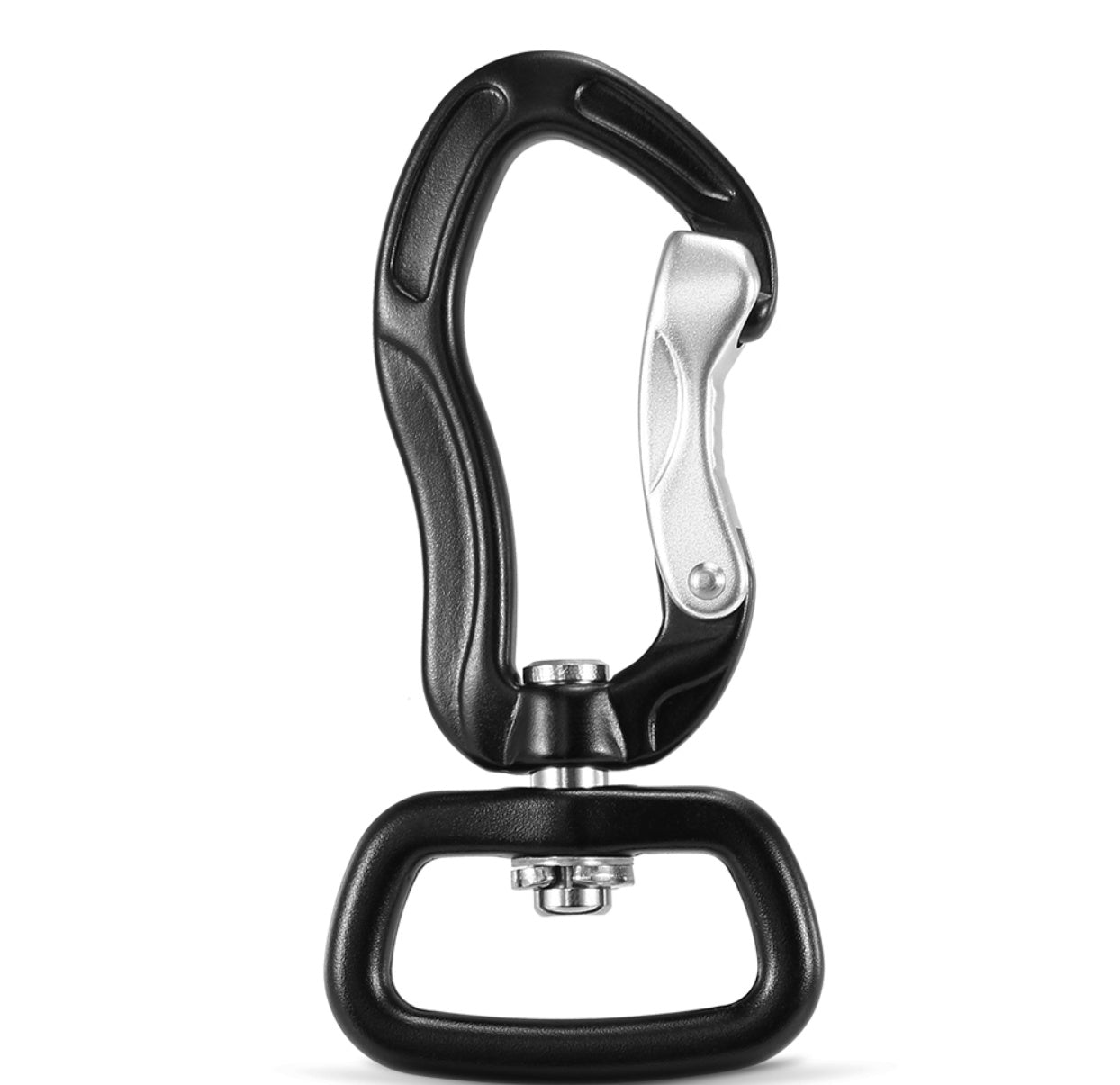 Compact 360-degree rotating carabiner for camping accessories
