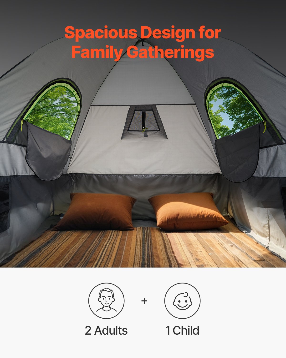 Spacious truck bed tent for overlanding, camping, fishing, and road trips