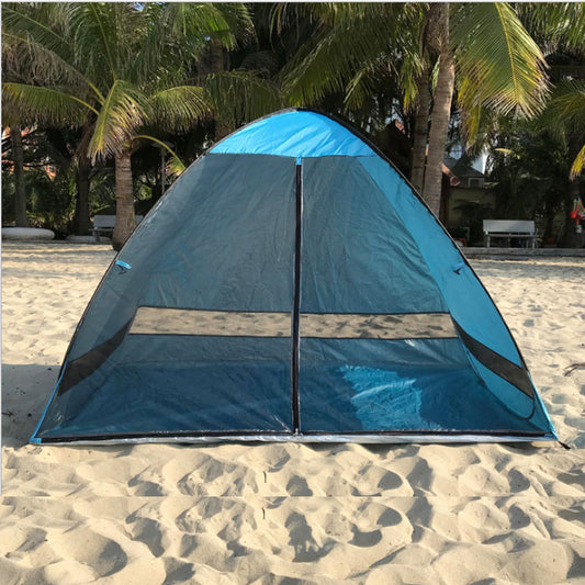 Lightweight portable beach shelter for family outdoor trips