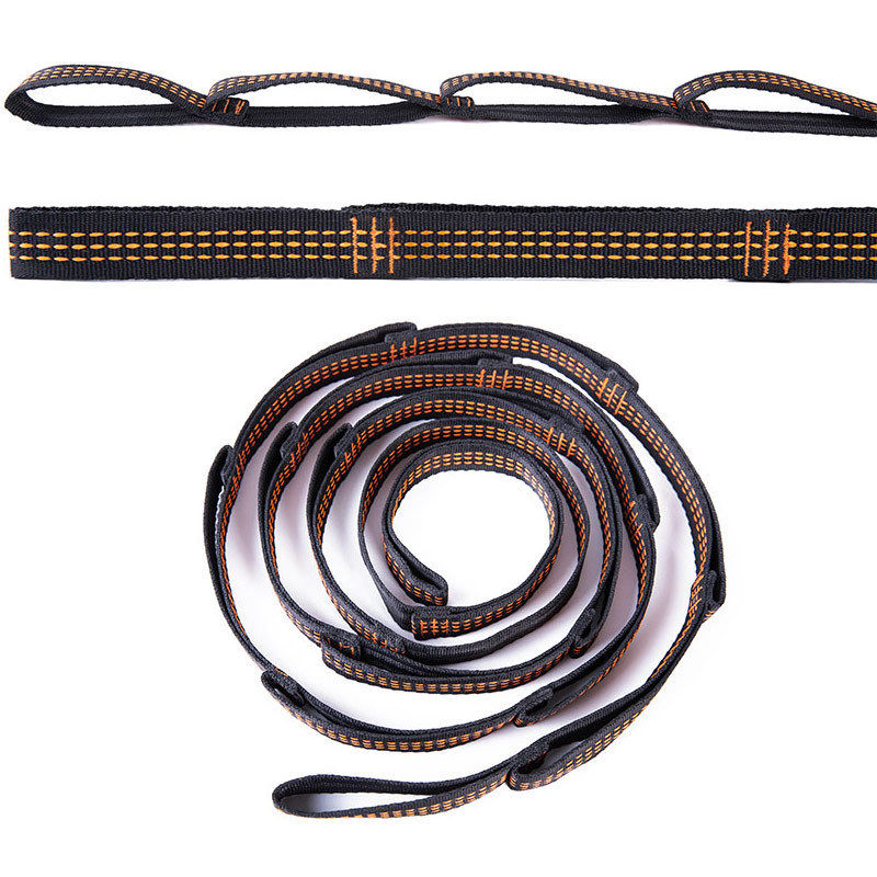 Tree-friendly polyester hammock straps for fast setup